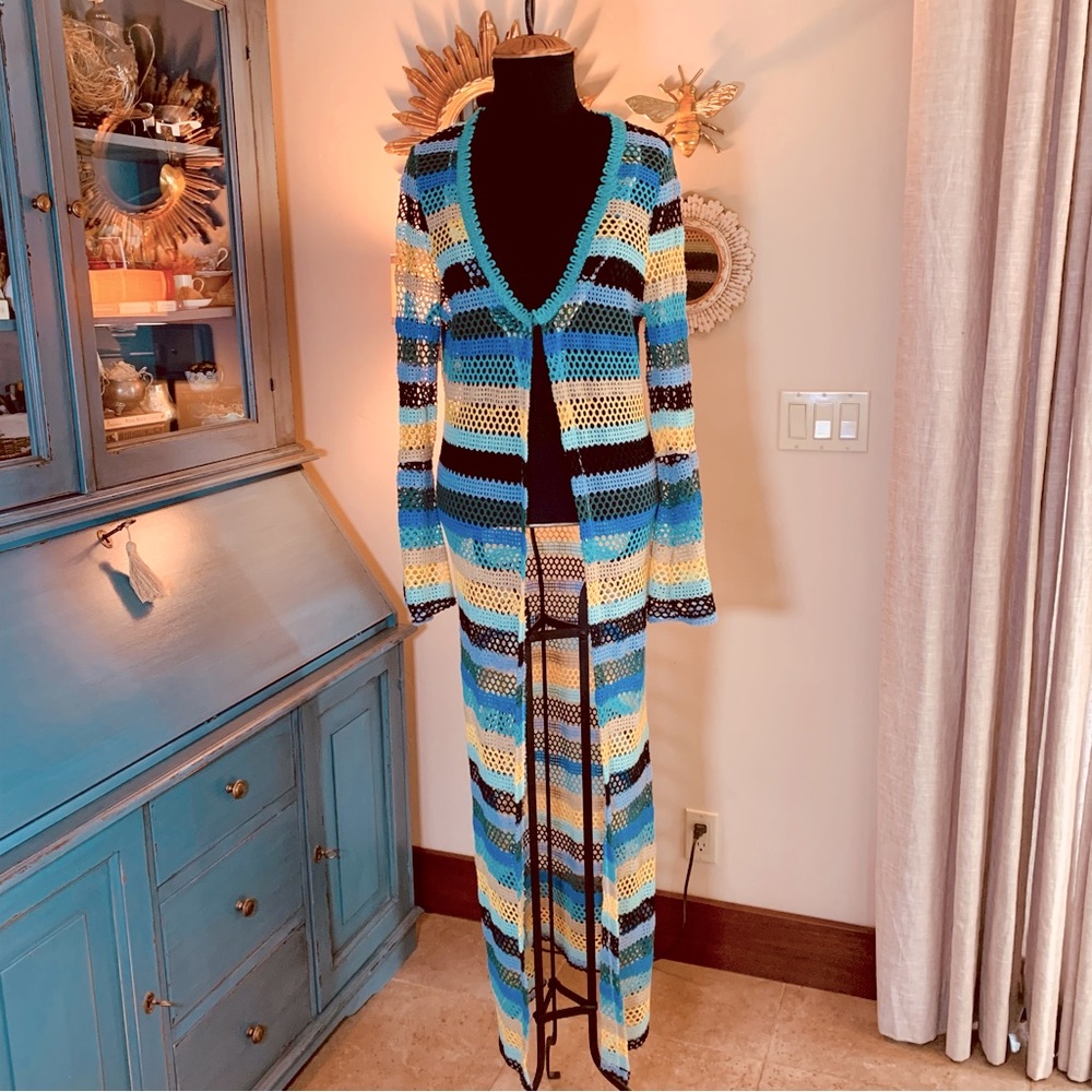 Castings Crocheted Maxi Sweater or Swim Coverup